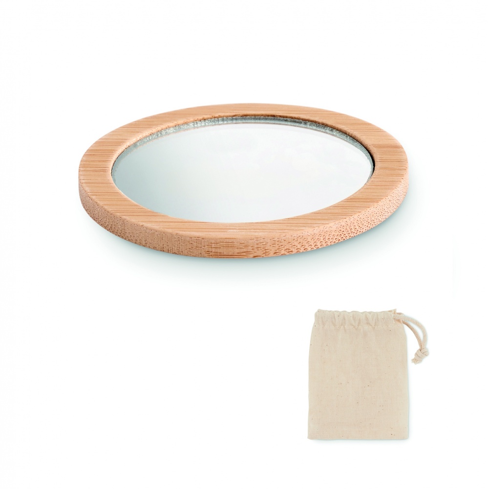 Logotrade promotional merchandise image of: Bamboo make-up mirror