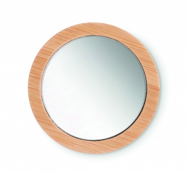 Logo trade promotional items image of: Bamboo make-up mirror
