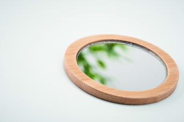Logo trade promotional products picture of: Bamboo make-up mirror