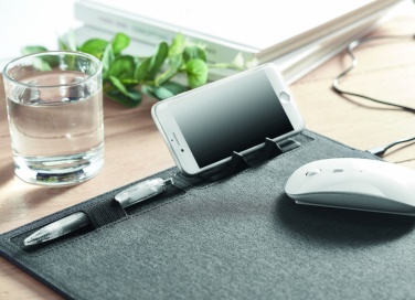 Logotrade corporate gift picture of: RPET mouse mat charger 15W
