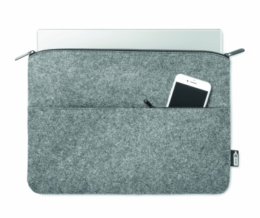 Logotrade promotional product image of: RPET felt zipped laptop bag