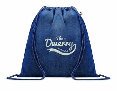 Logo trade advertising products picture of: Recycled denim drawstring bag