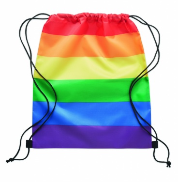 Logotrade business gifts photo of: Rainbow RPET drawstring bag
