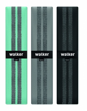 Logo trade business gift photo of: Set of 3 fitness bands in pouch