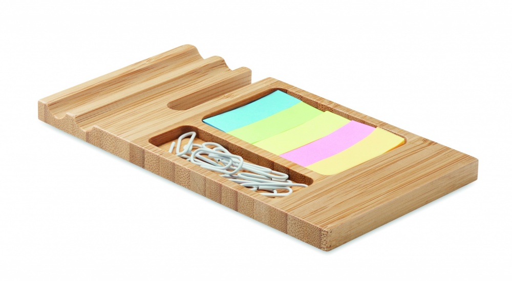 Logo trade corporate gifts picture of: Bamboo desk phone stand