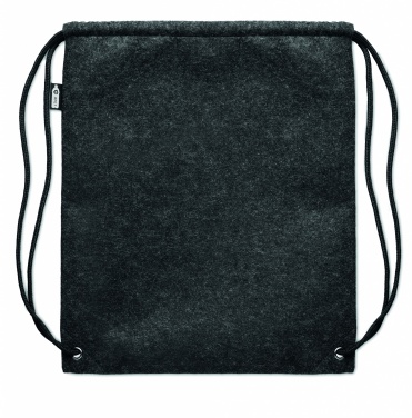 Logo trade promotional products image of: RPET felt drawstring bag