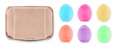 Logo trade promotional giveaways image of: 6 chalk eggs in box