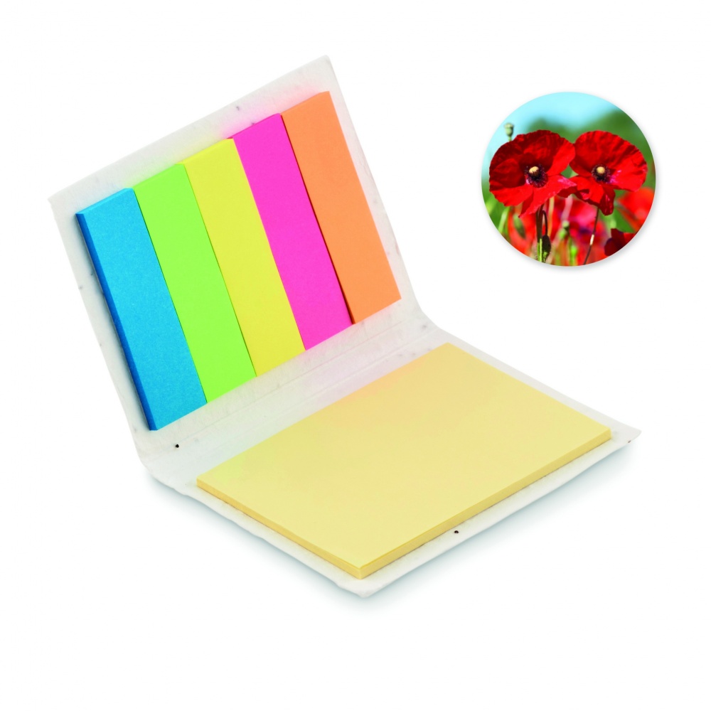 Logo trade promotional giveaway photo of: Seed paper sticky note pad