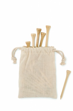 Logo trade business gift photo of: 20 bamboo golf tees set