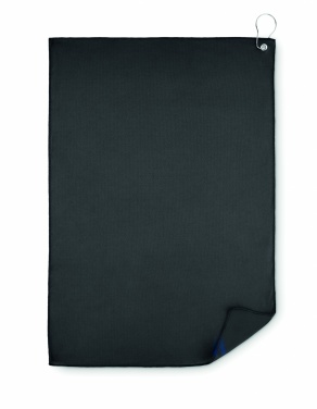 Logo trade corporate gifts image of: RPET golf towel with hook clip
