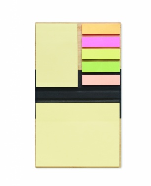 Logo trade promotional merchandise picture of: Bamboo sticky note memo pad