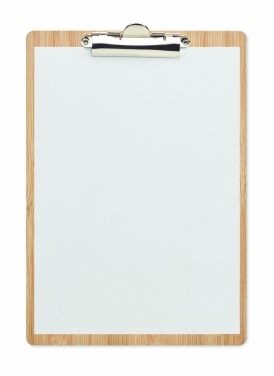 Logo trade promotional giveaway photo of: A4 bamboo clipboard