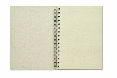 Logo trade promotional merchandise image of: A5 grass notebook 80 lined