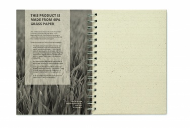 Logo trade promotional items picture of: A5 grass notebook 80 lined