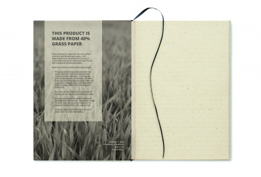 Logo trade promotional gifts image of: A5 grass notebook 80 lined