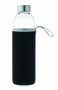 Logo trade promotional merchandise picture of: Glass bottle in pouch 750ml