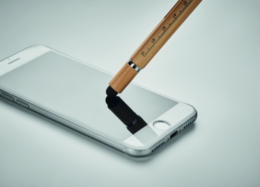 Logotrade promotional item picture of: Spirit level pen in bamboo