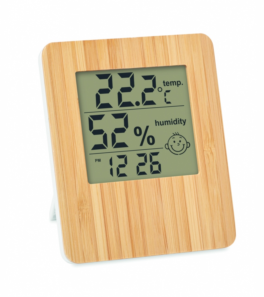 Logotrade promotional giveaway image of: Bamboo weather station