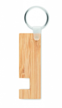 Logo trade advertising products picture of: Bamboo stand and key ring Savonlinna