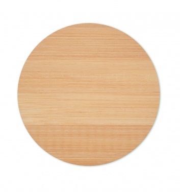 Logo trade promotional merchandise photo of: Bamboo round coaster