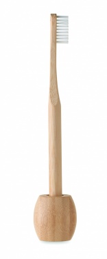 Logotrade business gift image of: Bamboo tooth brush with stand