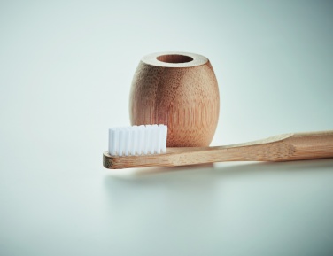 Logotrade promotional items photo of: Bamboo tooth brush with stand