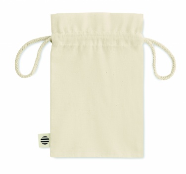 Logo trade promotional items image of: Small organic cotton gift bag