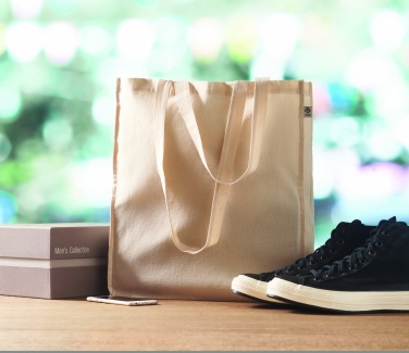 Logo trade promotional products image of: Organic cotton shopping bag