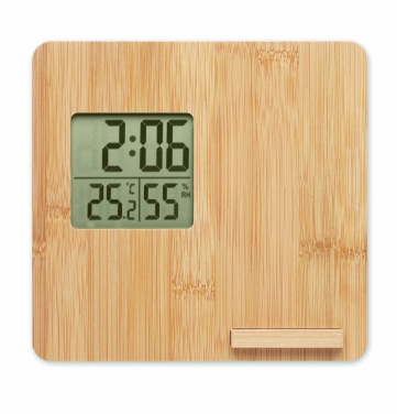 Logo trade corporate gifts picture of: Bamboo weather station 10W