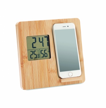 Logo trade promotional products picture of: Bamboo weather station 10W