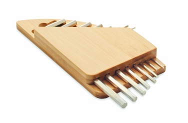 Logo trade advertising products picture of: Hex key set in bamboo