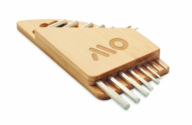 Logo trade advertising product photo of: Hex key set in bamboo