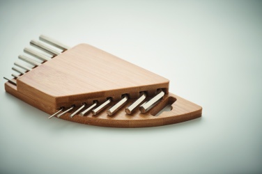 Logotrade promotional giveaway image of: Hex key set in bamboo