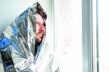 Logotrade business gift image of: Emergency blanket in a pouch