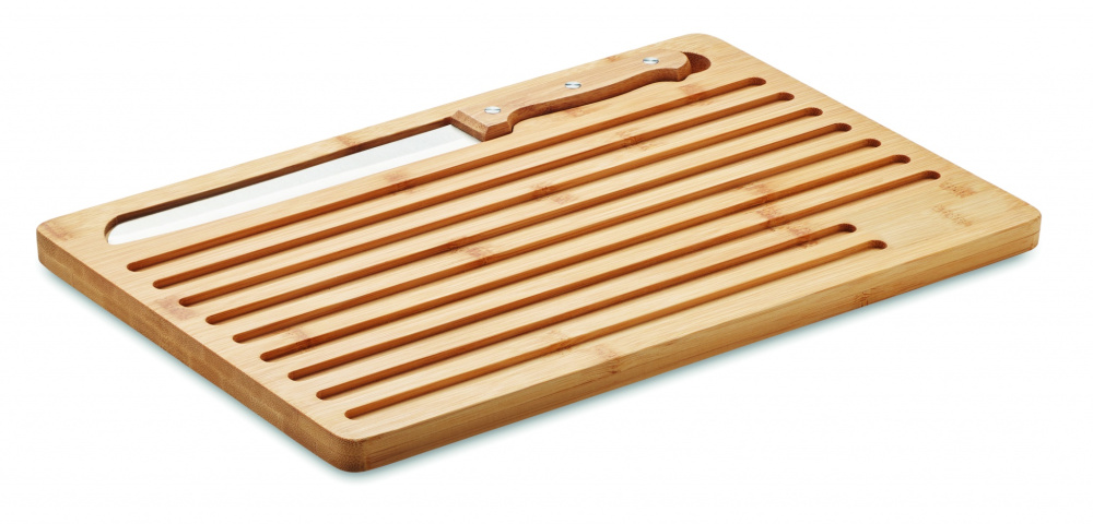 Logo trade corporate gifts image of: Bamboo cutting board set
