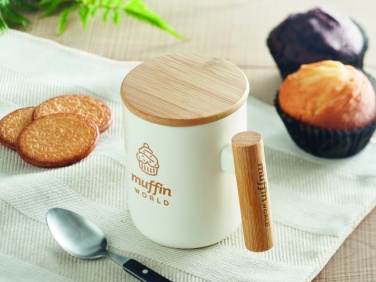 Logo trade promotional products picture of: Porcelain mug with lid 380 ml