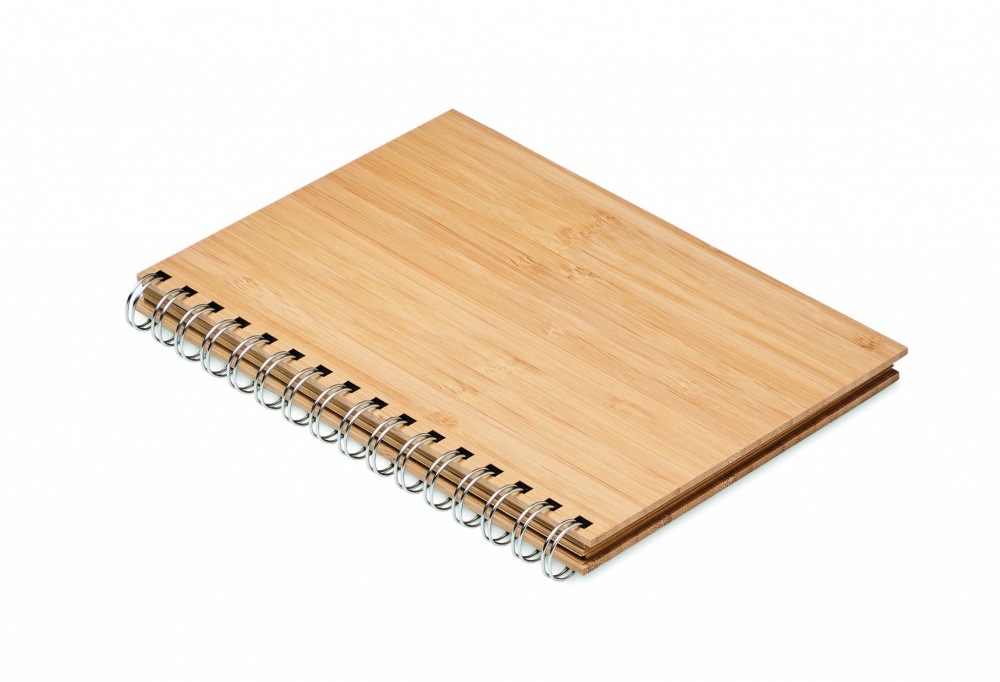 Logo trade promotional products picture of: A5 ring bound Bamboo notebook