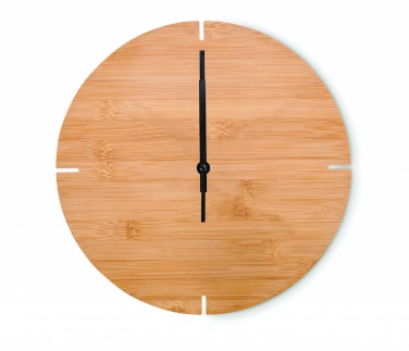 Logotrade promotional gift picture of: Round shape bamboo wall clock