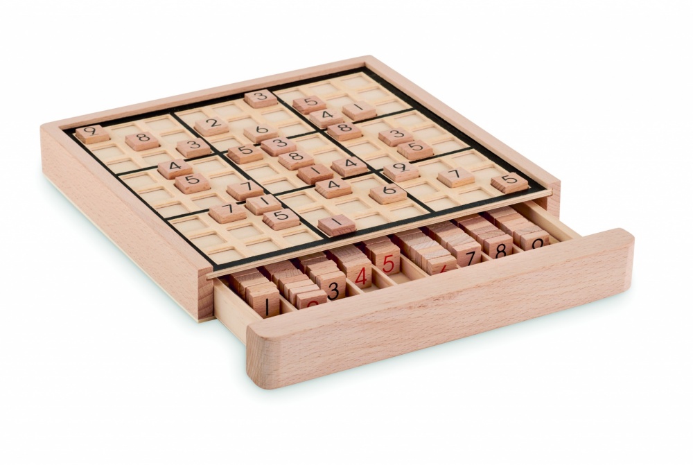 Logo trade promotional giveaways image of: Wooden sudoku board game