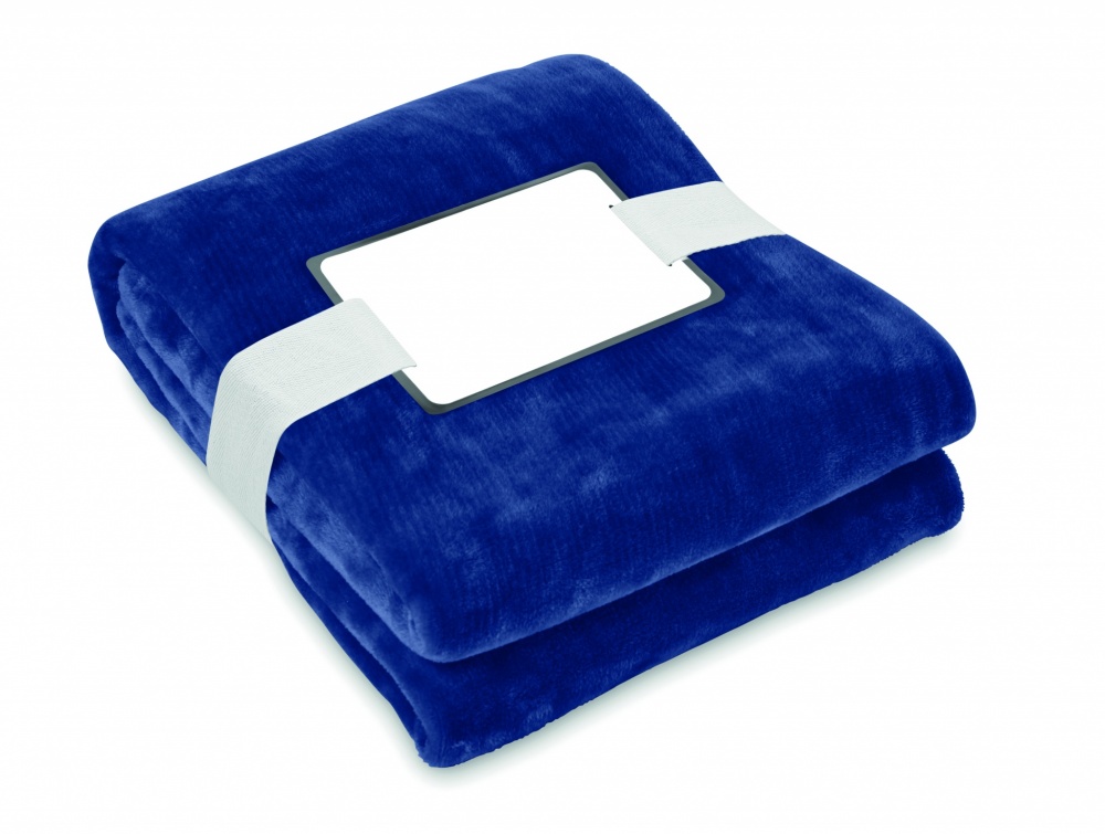 Logo trade promotional gifts image of: RPET fleece blanket 280 gr/m²