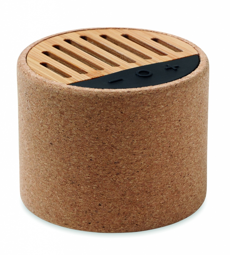 Logotrade business gifts photo of: Round cork wireless speaker