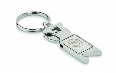 Logo trade promotional merchandise image of: Euro Token key ring Porvoo