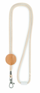 Logotrade promotional products photo of: Cotton Lanyard with metal hook