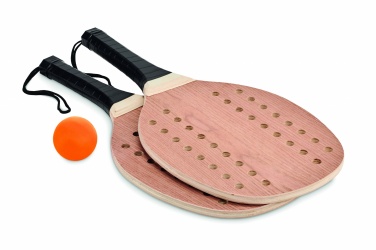 Logo trade promotional merchandise photo of: Rosewood beach tennis set