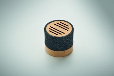 Logo trade promotional merchandise picture of: Bamboo RPET wireless speaker