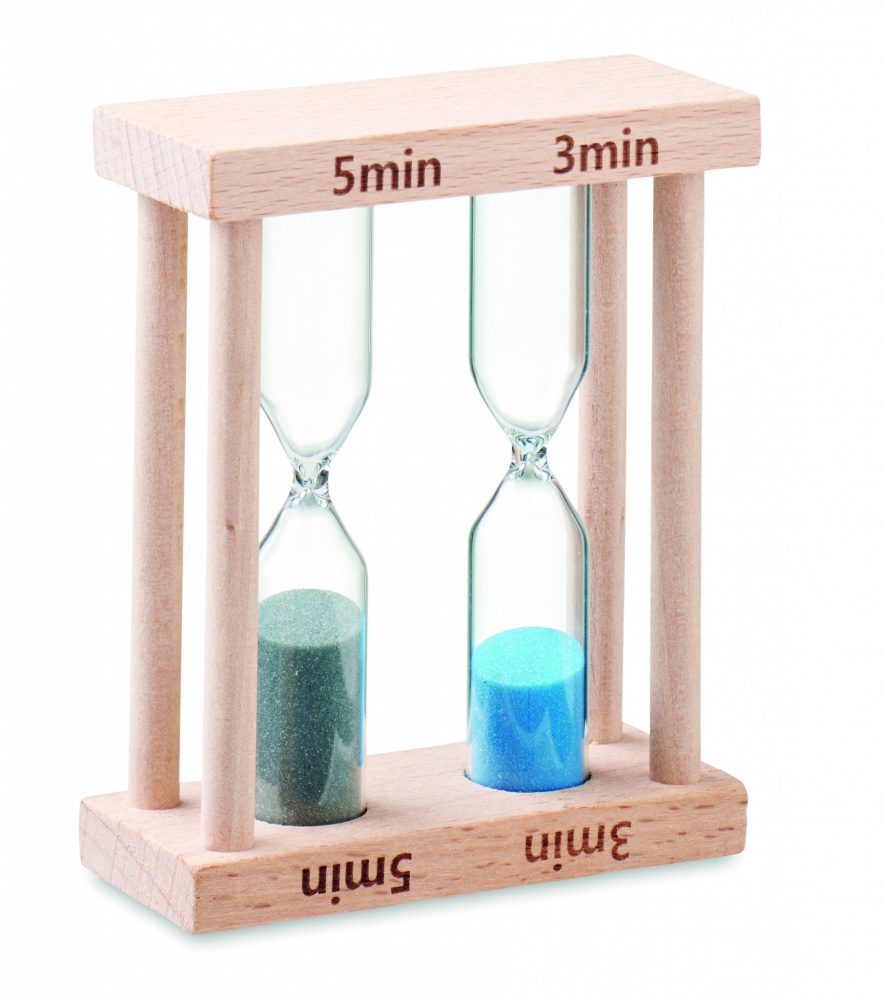 Logotrade business gifts photo of: Set of 2 wooden sand timers