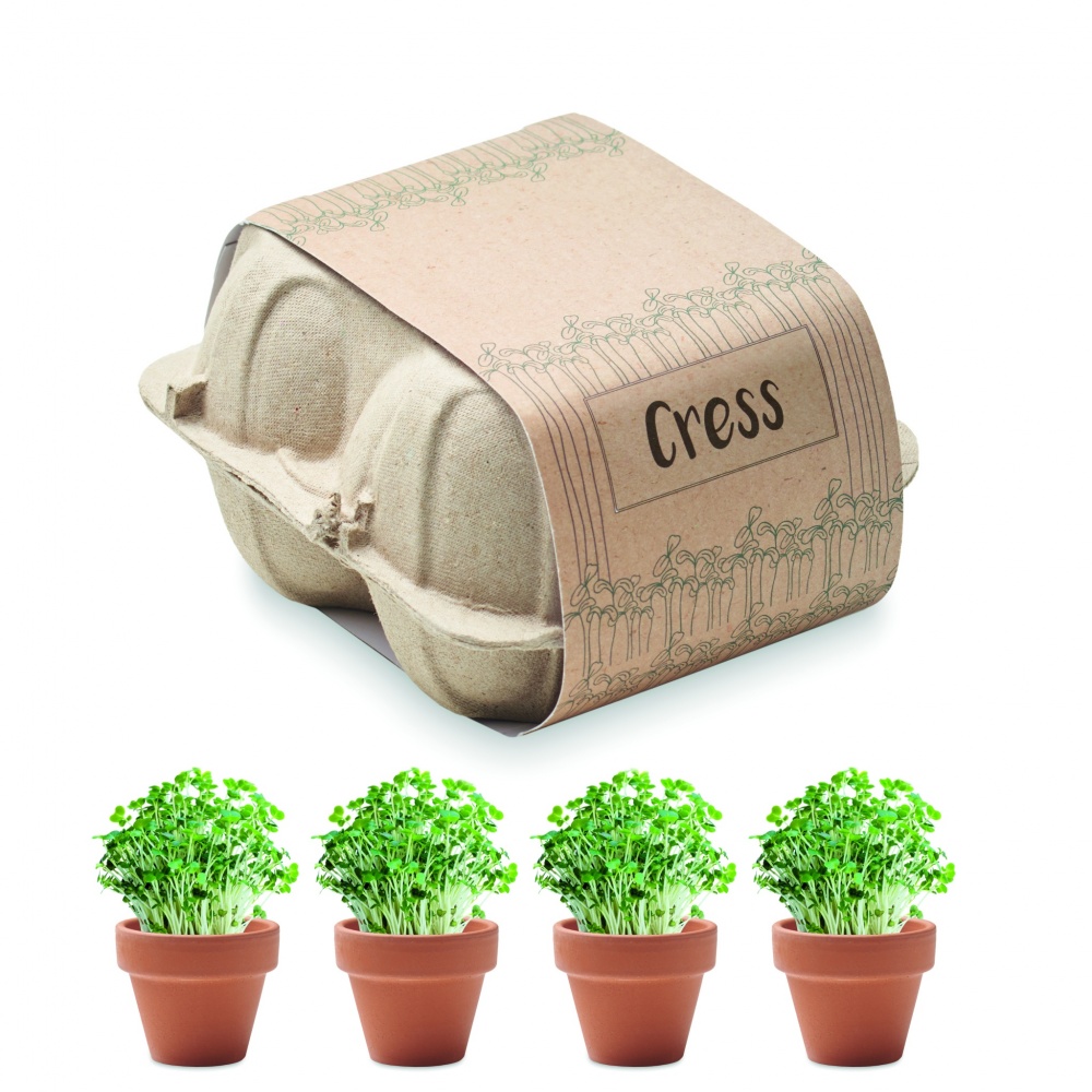 Logo trade business gift photo of: Egg carton growing kit