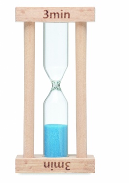 Logotrade promotional gift image of: Wooden sand timer 3 minutes