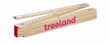 Logo trade promotional merchandise image of: Carpenter ruler in wood 2m