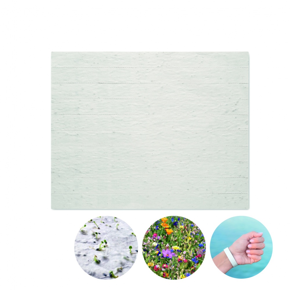 Logotrade promotional product image of: Sheet of seed paper wristbands